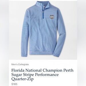 PETER MILLAR Florida National Champion Sugar Stripe Performance Quarter-Zip
